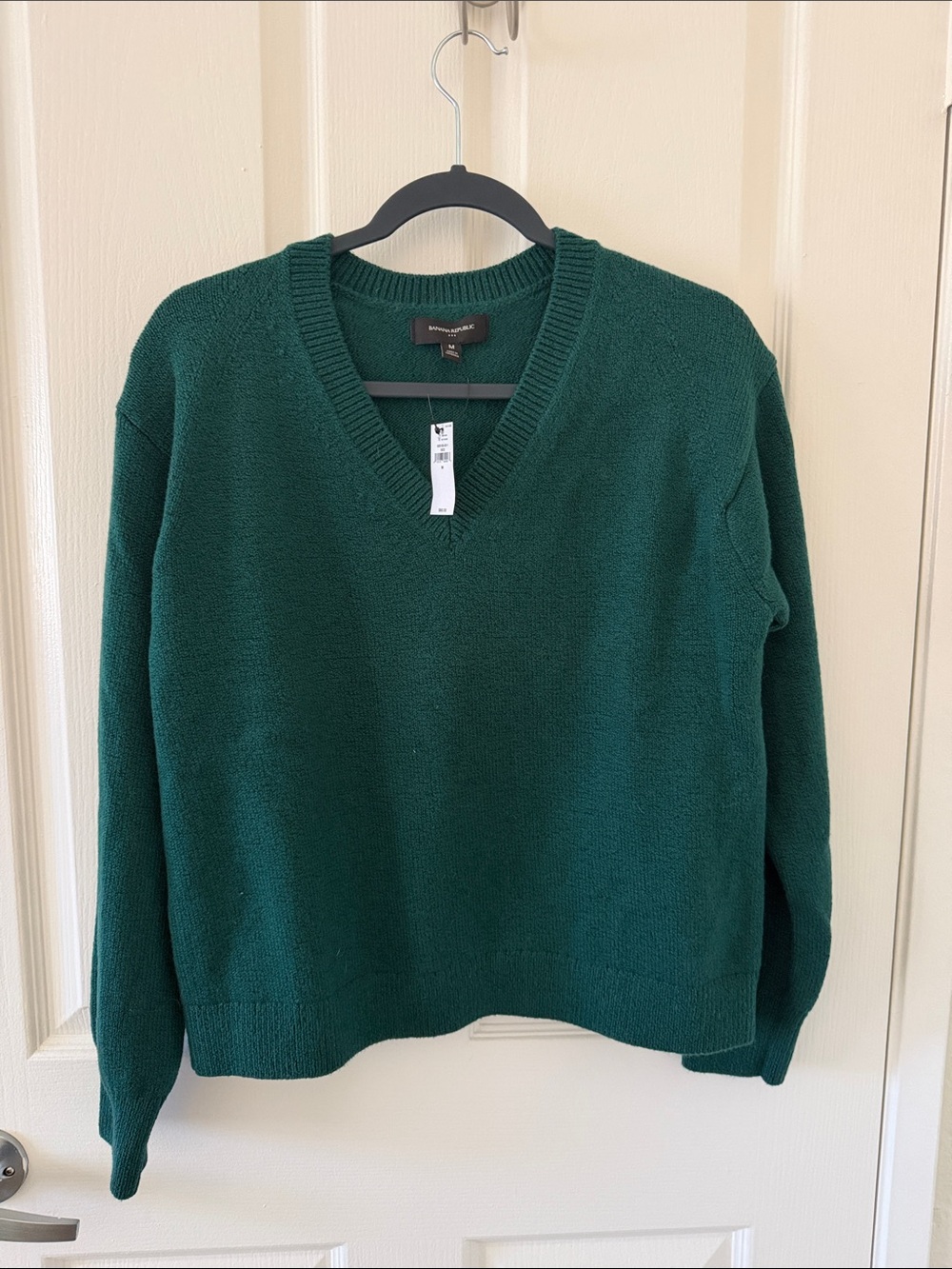 Banana Republic Deep Green V-Neck Sweater